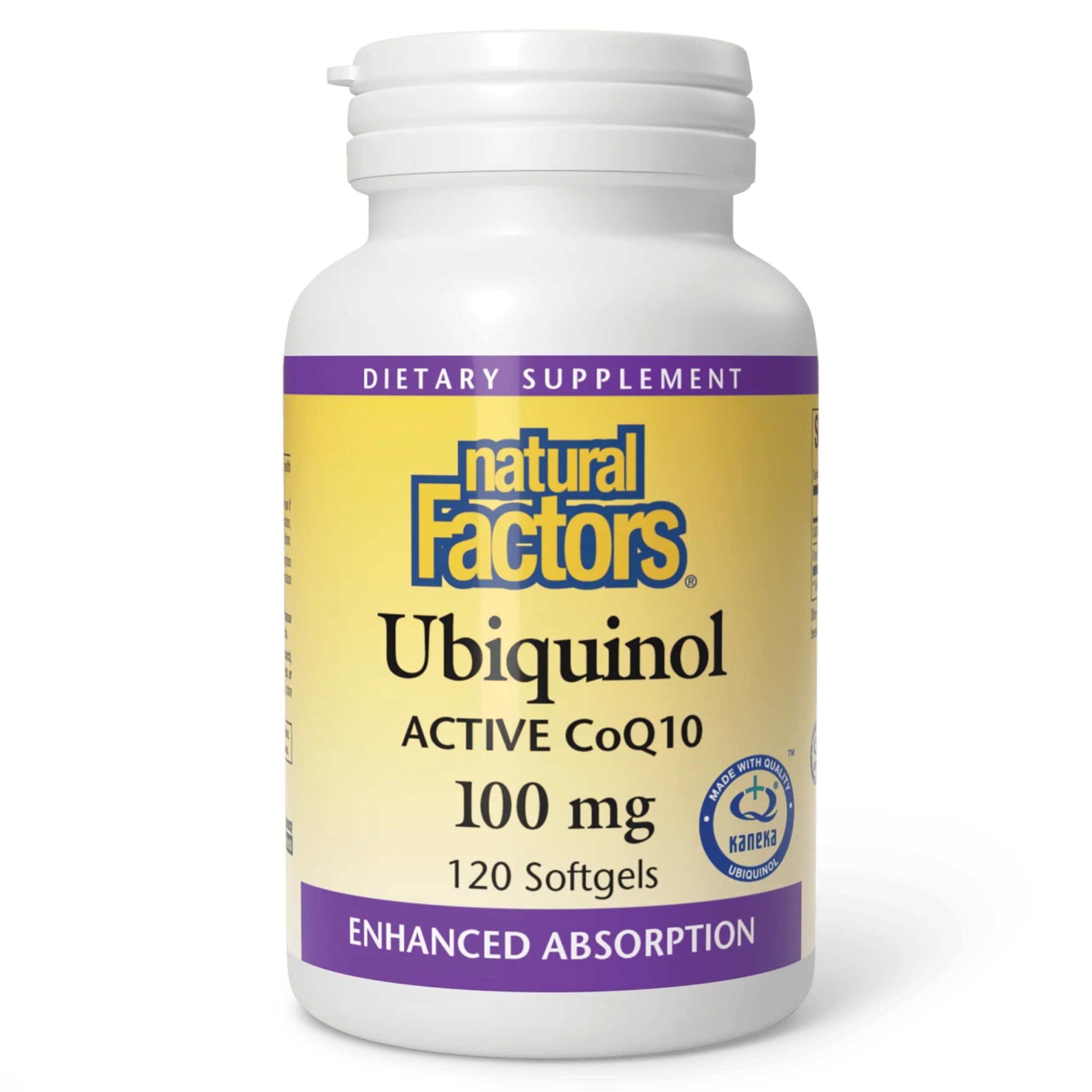 Ubiquinol 100 mg - Supports Heart Health & Natural Vitality - Antioxidant Support Supplement with Superior Absorption - Energy Support with Flaxseed Oil - 120 Softgels (120 Servings)