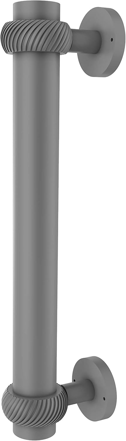 Allied Brass 402T-GYM 8 Inch Door Pull with Twisted Accents, Matte Gray