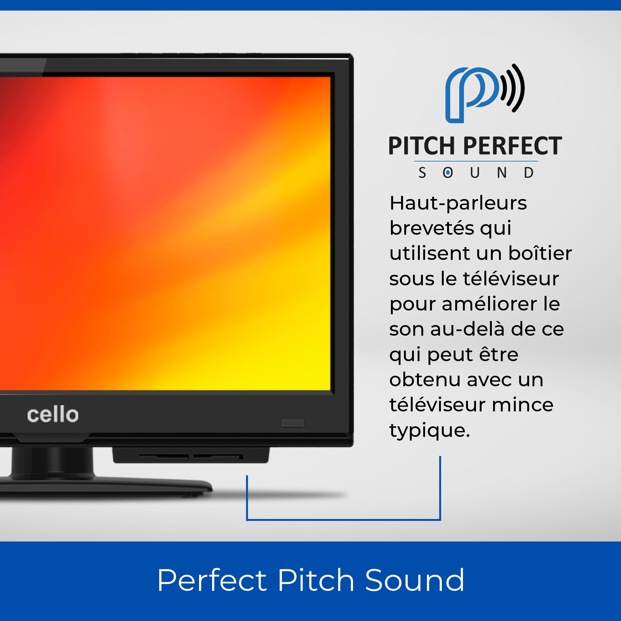Cello C1624F 16" Pouces,12V, Full HD LED TV, pour Le Camping et Les Voyages, Lecteur DVD intégré, Triple Tuner DVB-T/T2-C-S/S2, HDMI, USB, Adaptateur de Voiture, Son Parfait [Classe énergétique E]