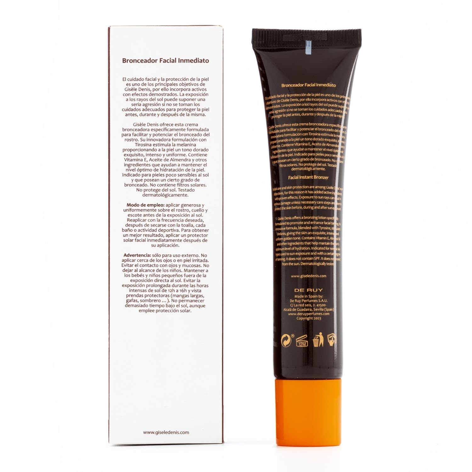 GISÈLE DENIS - Pack Bronzage Solaire, Bronzage Visage Immédiat 40 ml + Bronzage Immédiat 200 ml, Accélérateur de Bronzage, Bronzage Solaire aux Extraits et Huiles, Intensificateur et Sublimateur