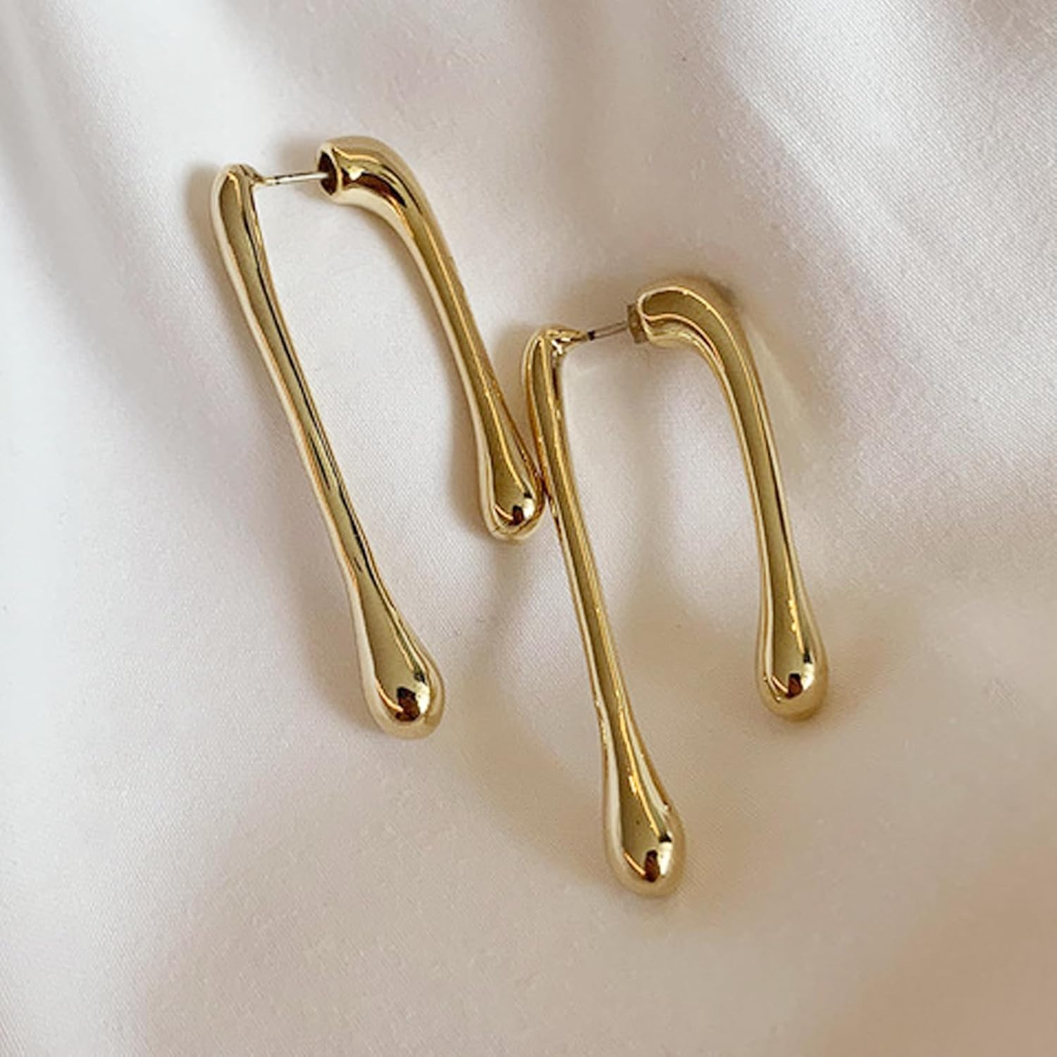 Gold Teardrop Earrings for Women Simple Waterdrop Stud Earrings Gold Statement Dangle Drop Earrings Jewelry Gifts - Image 7