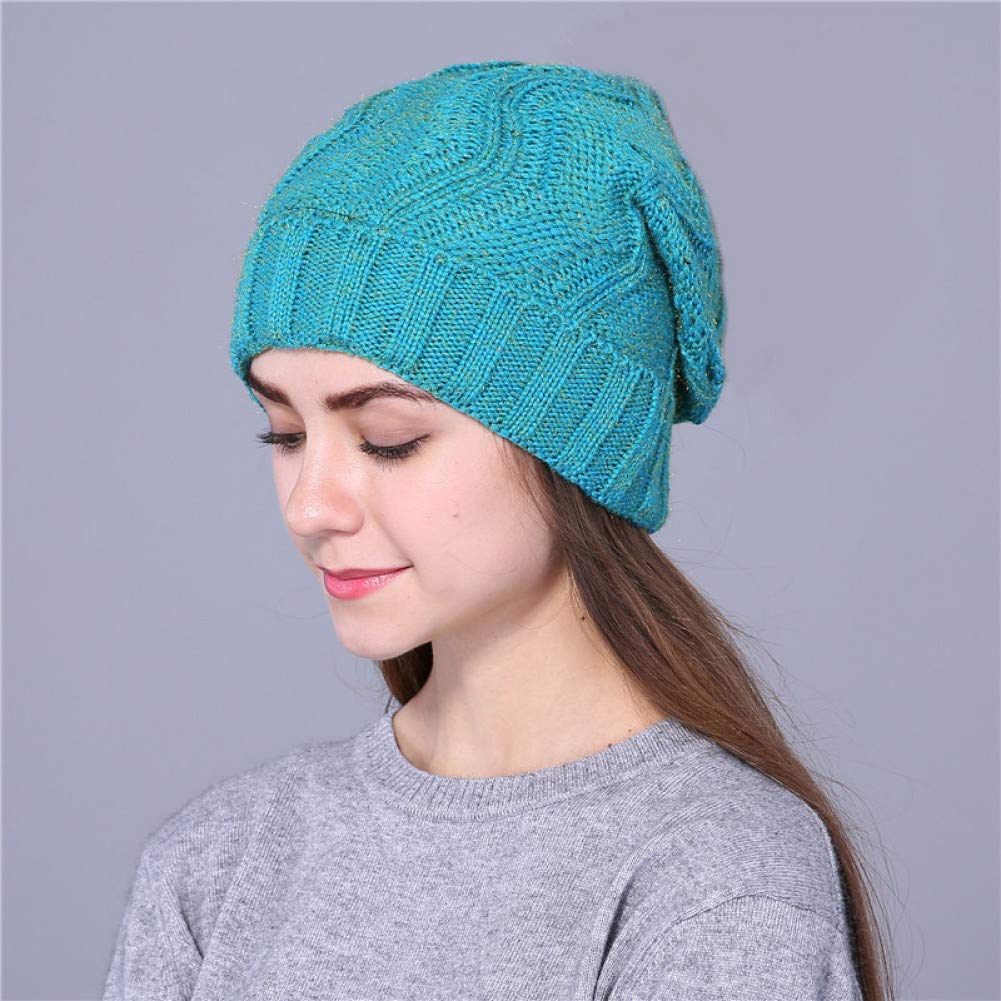Chapeau tricoté d'hiver chaud bonnet épais double couche pour fille