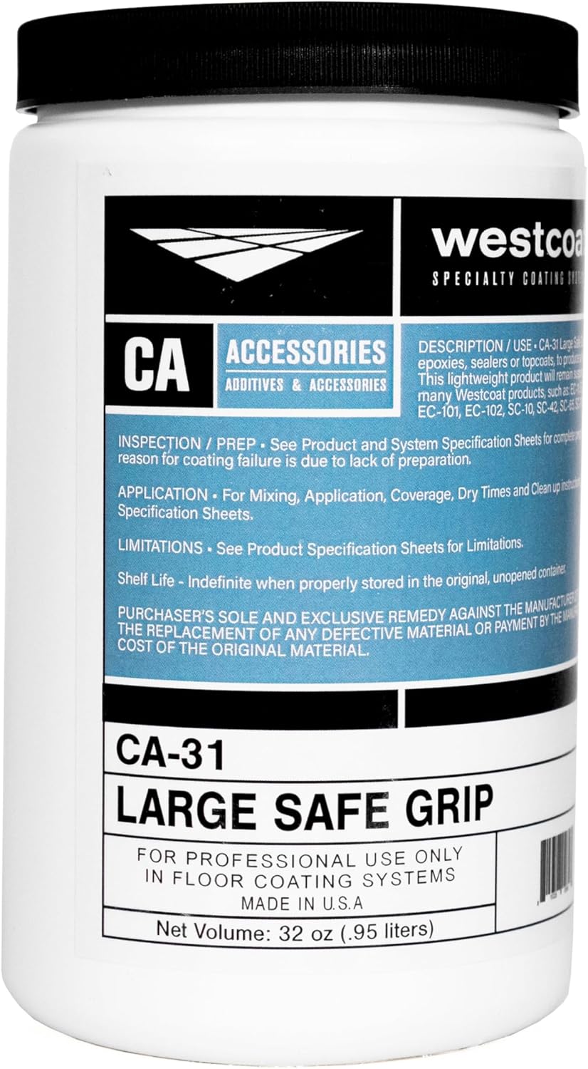 Westcoat Safe Grip | CA-30 Small | Non-Skid Additive for Sealers and Topcoats | 32 oz | Professional-Grade