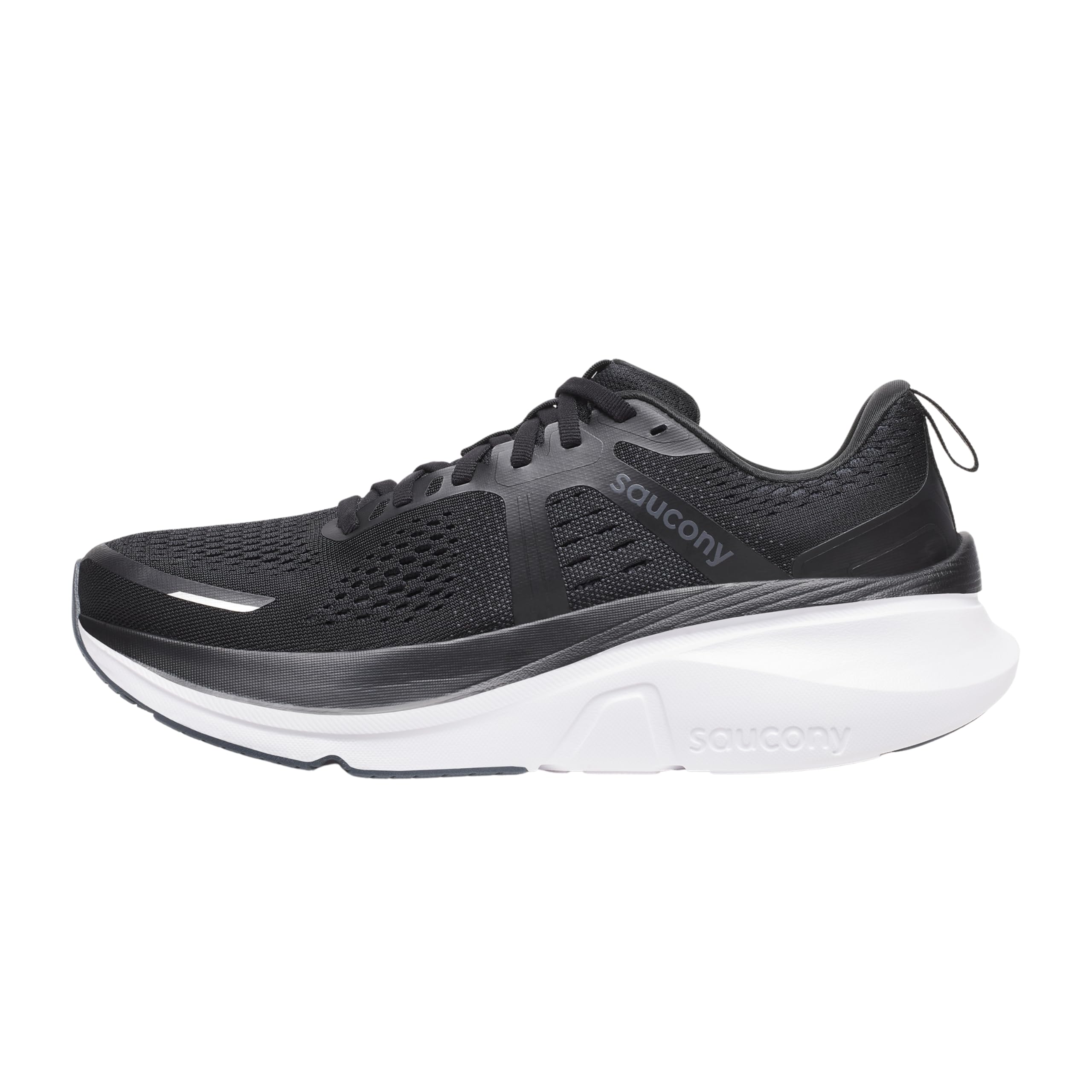 Saucony Men's Guide 18 Sneaker, Black/White, 9.5 Wide-picture-13