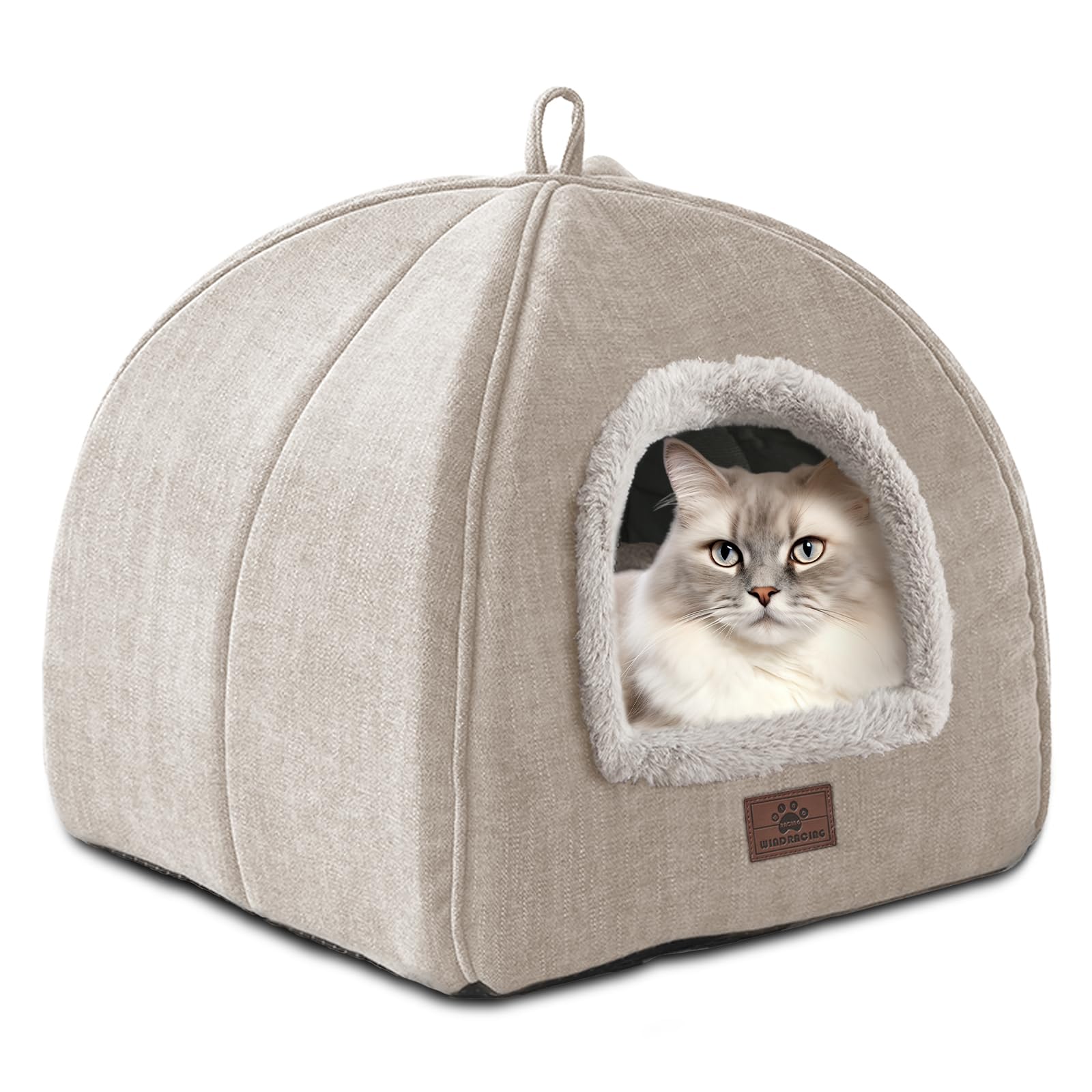 WINDRACING Cat Bed for Indoor Cats - Cat Cave Cat House Cats Tent with Removable Washable Cushioned Pillow, Soft and Self Kitten beds