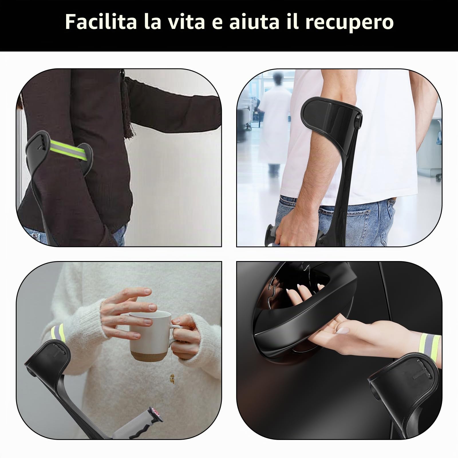 Stampelle Pieghevoli, Ausilio Per Camminare Per Adulti (2 Pezzi) | L'Altezza Della Stampella è Regolabile E Adatta Ad Anziani, Bambini E Adulti Con Un'Altezza Di 140-190 Cm