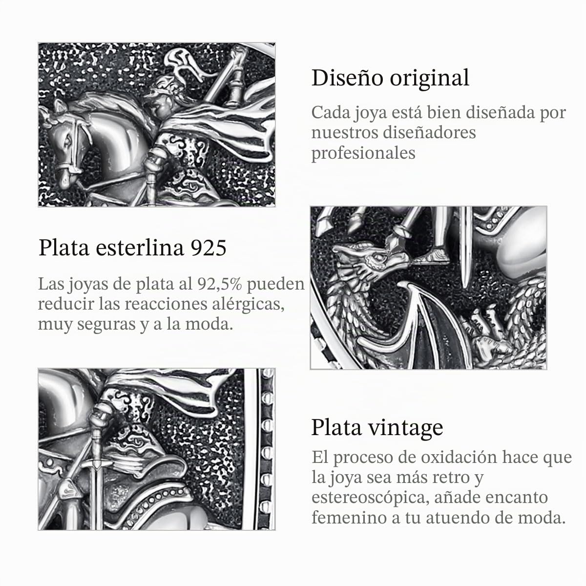 CELESTA Mujer Hombre Colgante San Benito Medalla San Miguel Arcangel San Cristóbal Medalla Virgen Milagrosa Protección Collar Plata de ley 925 Joyeria Religiosos Regalos Cristianismo Católico