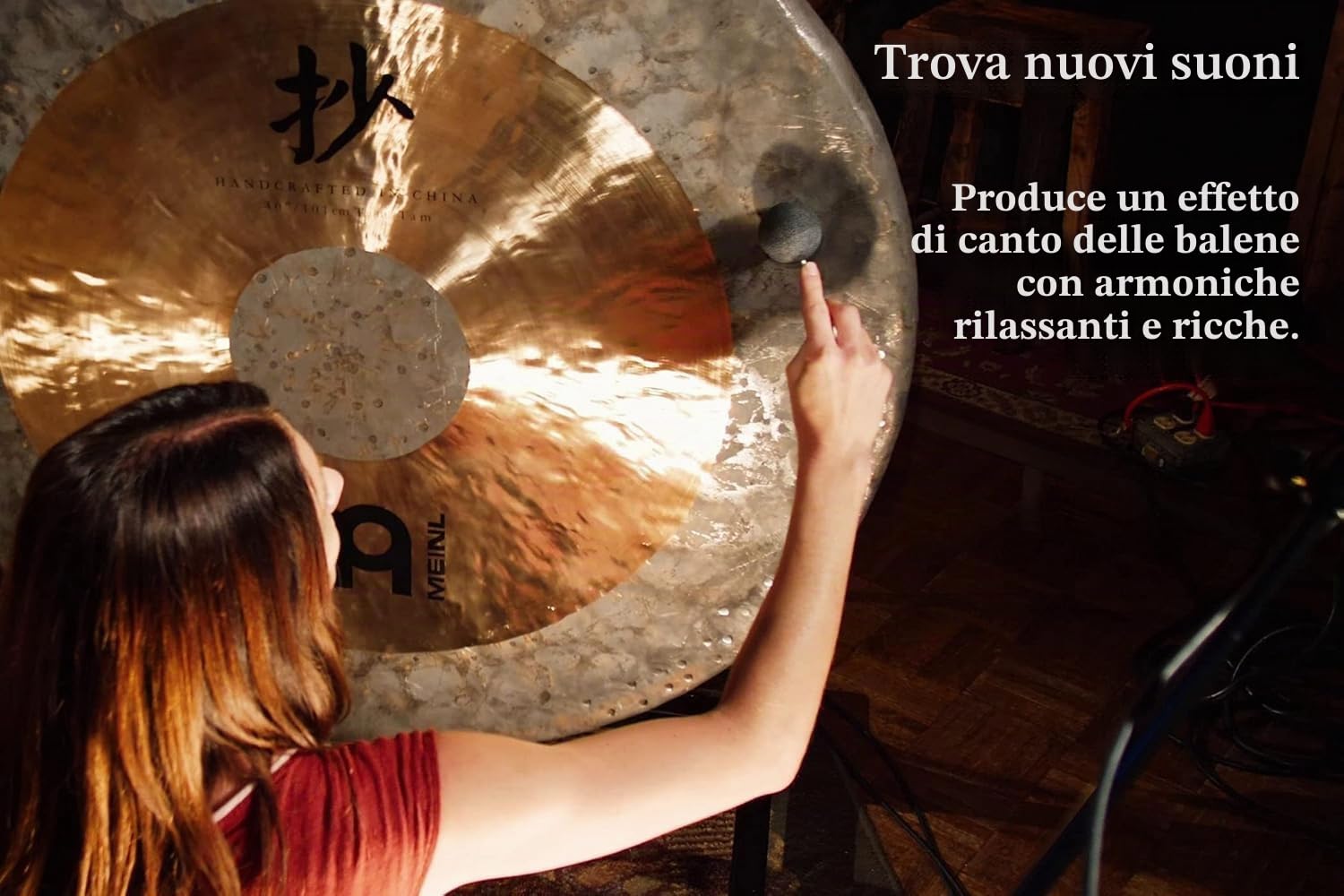 Sonic Energy Gong Resonant Mallet – Testa in gomma con diametro 50 mm – Per suonatori di gong, percussioni e meditazione (G-RM-50)