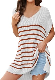 Camiseta de manga larga para mujer, transpirable, de algodón, corte ajustado, a rayas, cuello redondo, para oficina, uso diario, comodidad, algodón, cuello redondo, cómodo, diario, ocio, otoño básico