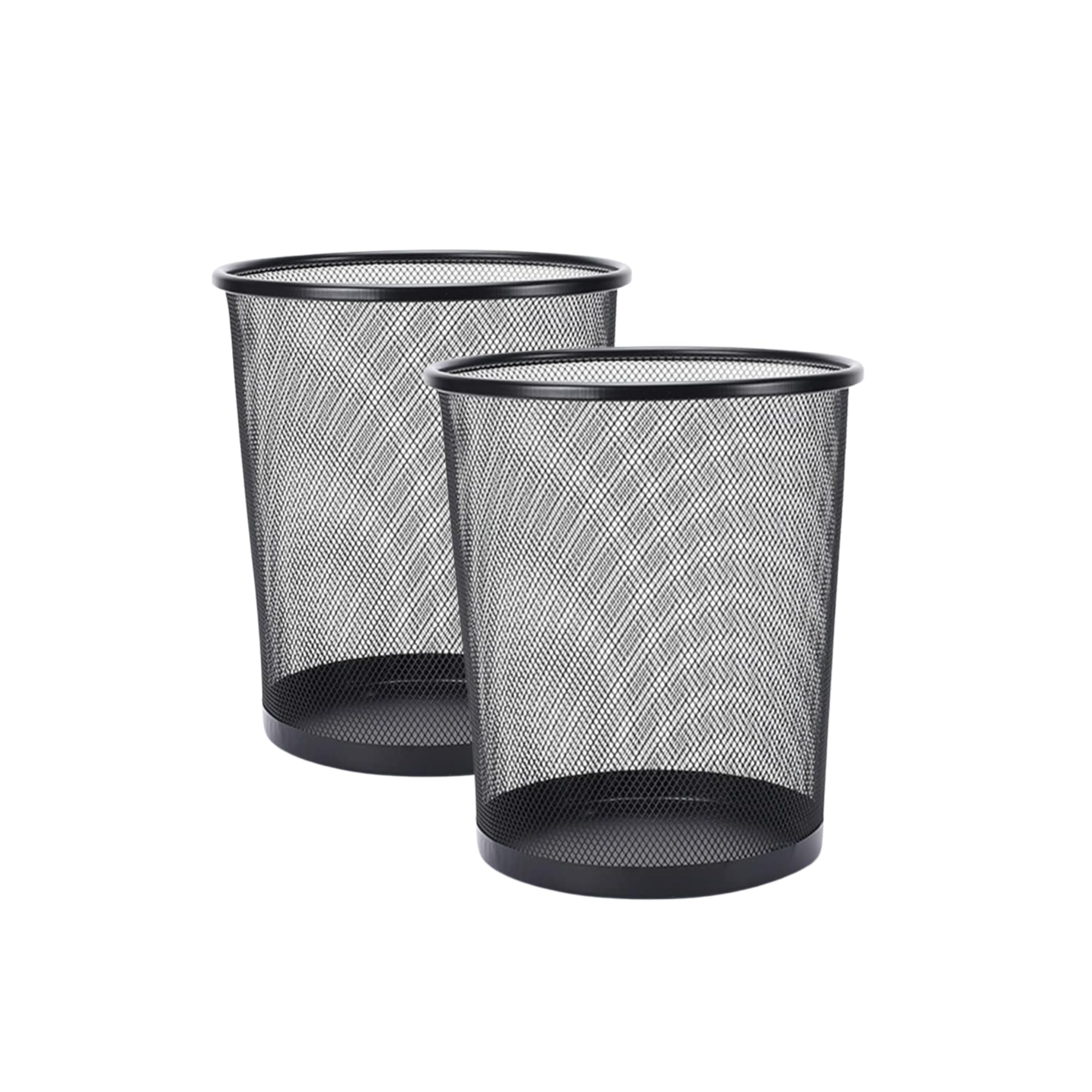 GoodWill Tech Metal Mesh Waste Dustbin, Pack of 2 for Home/Kitchen - Medium (13L) Black