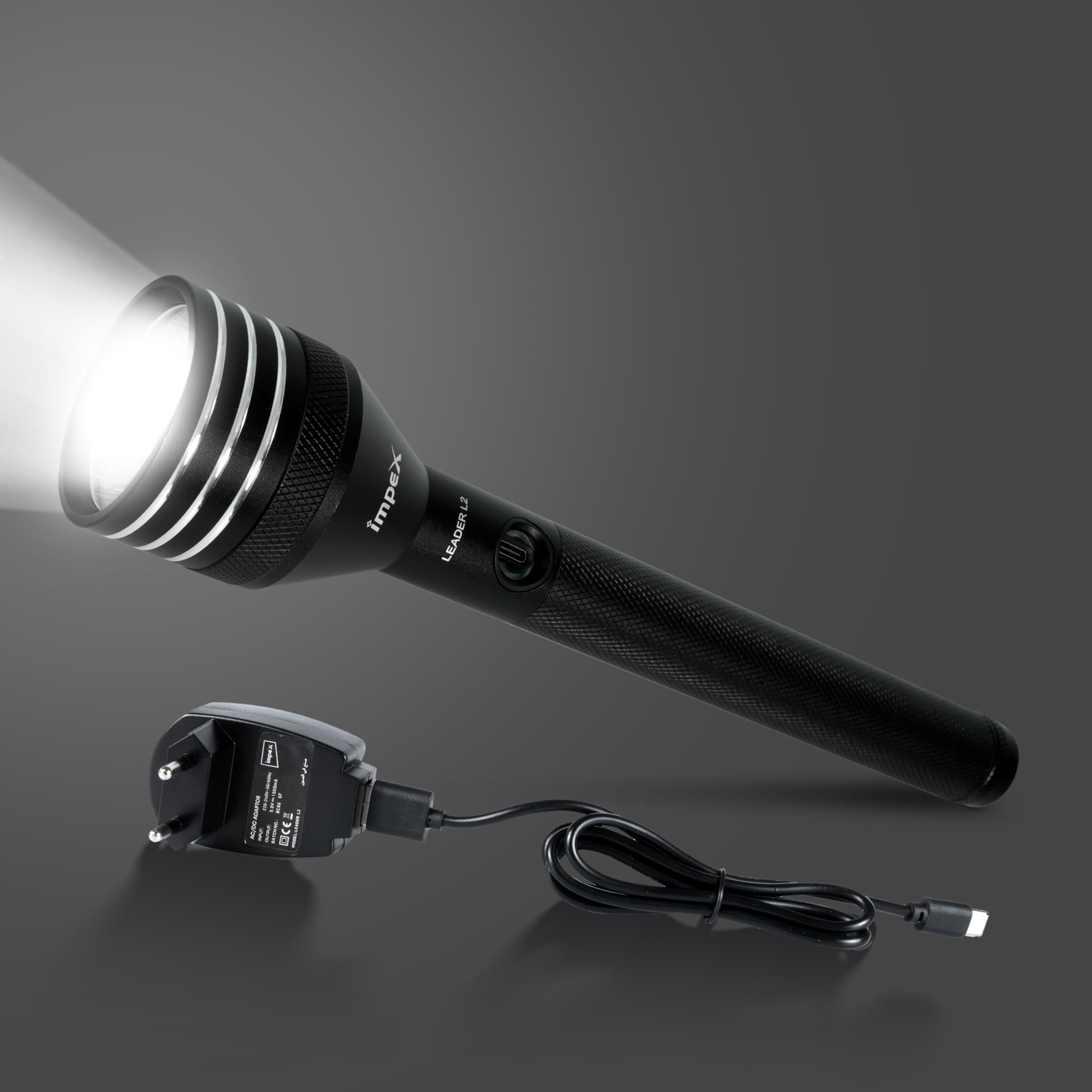 Impex Torch Light Rechargeable LED Flashlight Leader L2, Sharp and Long Beam Range, Aircraft Aluminum Body, Super Bright LED Light, 1 Year Warranty (B0CRRR1TLS) Amazon Price History, Amazon Price Tracker