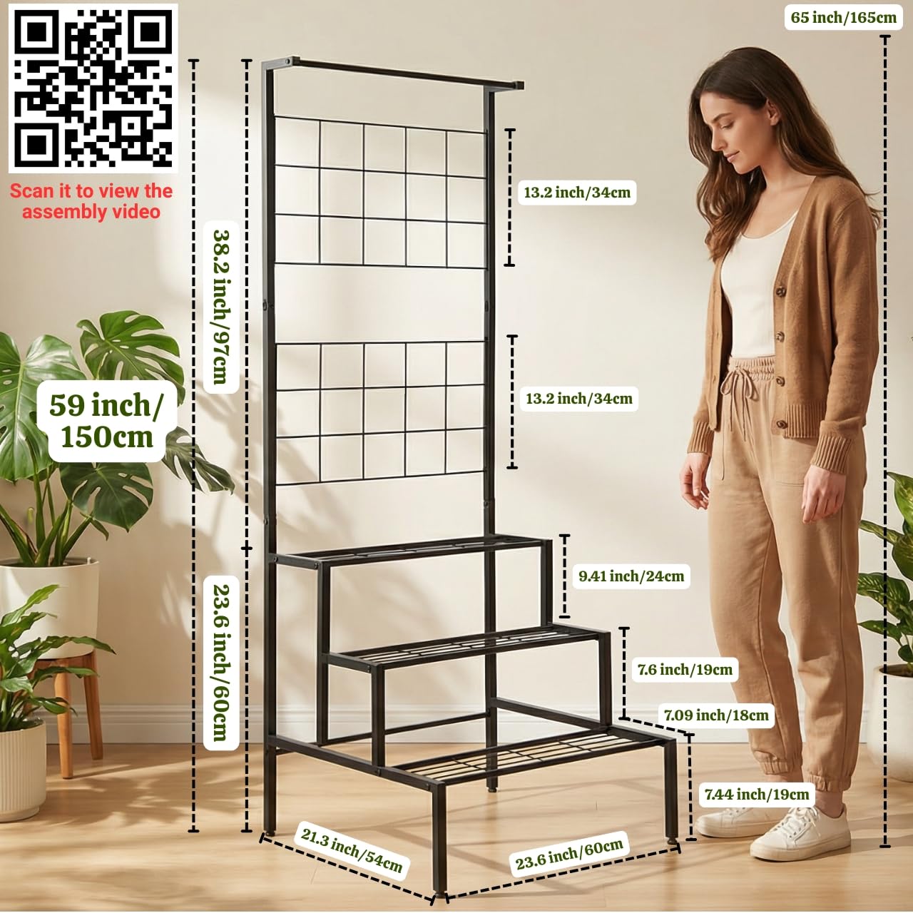 Bloom Plant Stand - Outdoor & Indoor Metal Stand -4