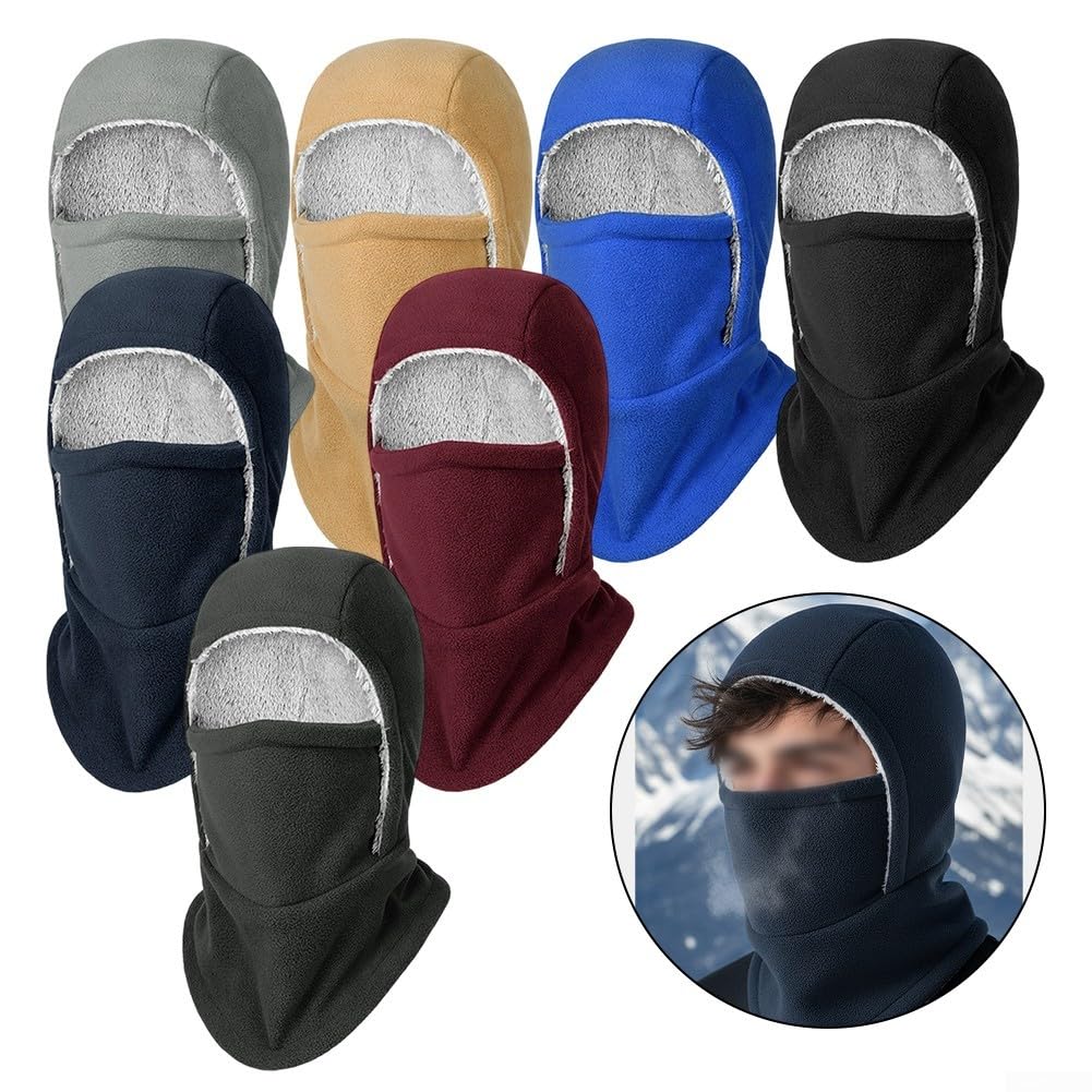 Fleece-Sturmhaube, warm, winddicht, für Skifahren, Radfahren, Laufen, weiches Polyester, Wintermaske, Einheitsgröße