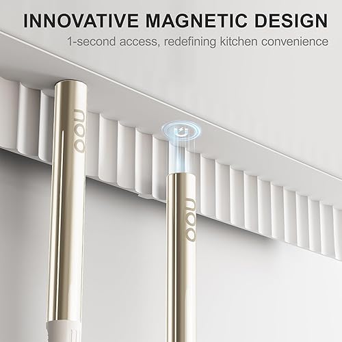 Miniatura 2 de OOU Juego de utensilios de cocina de silicona, juego de herramientas de cocina resistentes al calor de 446 F con soporte magnético montado en la