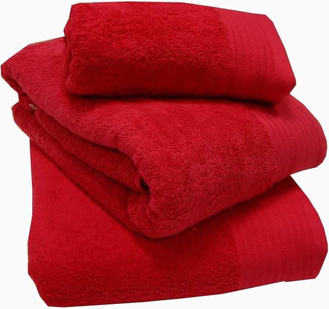 Sue Rossi Ltd 100% Egyptian Cotton Towels 600 GSM Thick Soft Face Hand Bath Towel Bath Sheet XL Super Sheet And Colours (Red, Hand Towel)