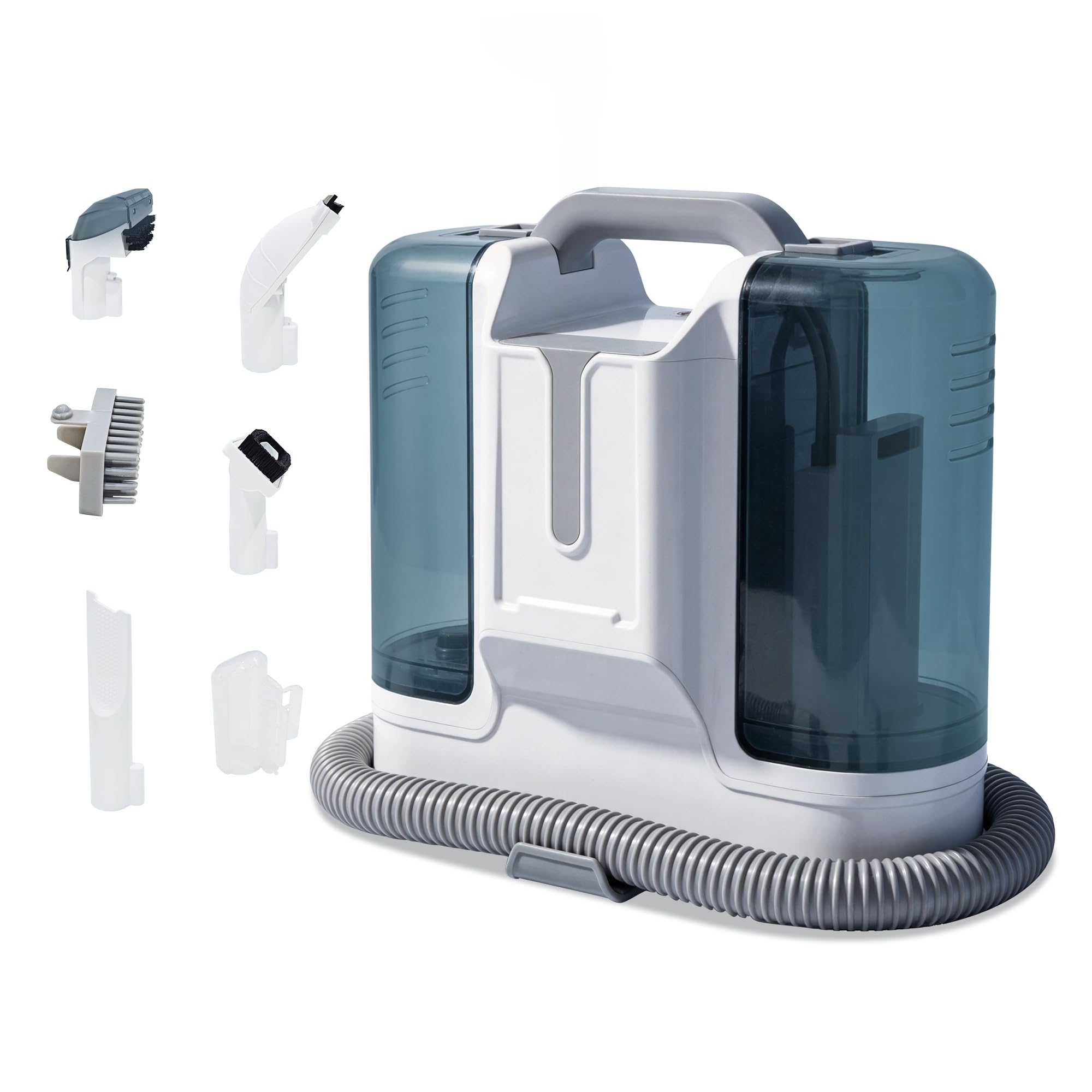 Tragbare Teppichreinigungsmaschine, 16 kpa Saugkraft mit Werkzeugen für Haustiere | Mini-Stoffstaubsauger für Teppiche, Couch und Sofa, Auto- und Sitzmöbel, Handgerät, kleine Wassertiefenabsaugung