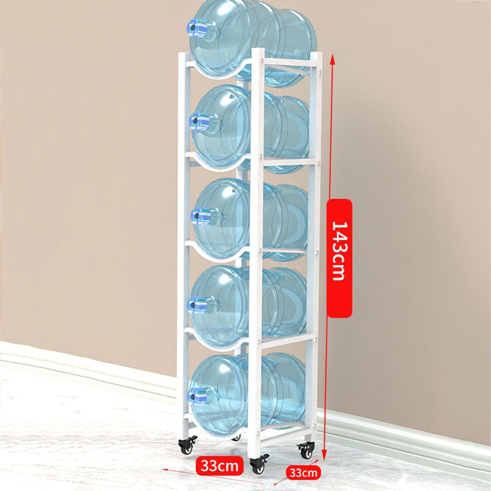 Estante para Botellas de Agua Resistente con Ruedas: un Estante portátil para Botellas de Agua y Enfriador Adecuado para oficinas, gimnasios y restaurantes, para un fácil Acceso al Agua pota