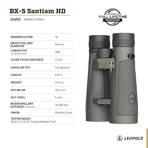 Miniatura 5 de Leupold Binoculares BX-5 Santiam HD de 0.394 x 1.969in