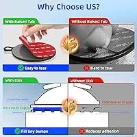 Vista 5 de pop-tech Disco de montaje adhesivo para salpicadero: disco de montaje de almohadilla de tablero de 3.740 in para ventosa y soporte de teléfono al