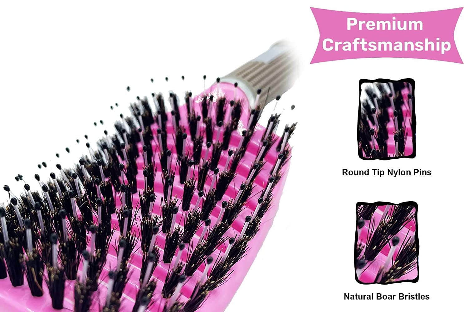 Buy SiDSTYLES® Professional Natural Boar Bristle/Nylon Detangling