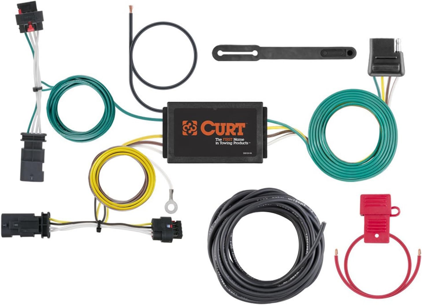 Curt 56369 T-Connector 4-Way Flat Custom Wiring Harness for Jeep Compass