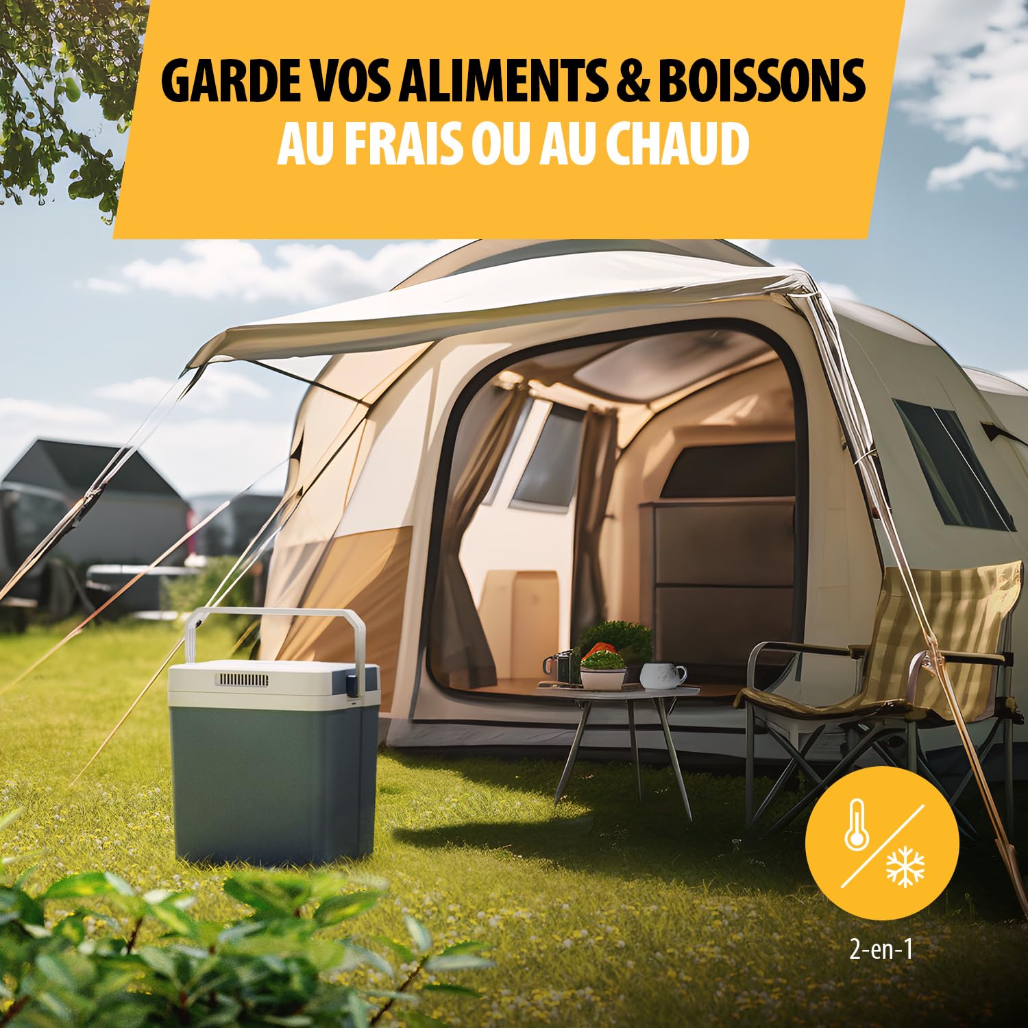 Tristar glacière thermoélectrique - 24 L - Idéale pour Le Camping et Les Longs trajets - Prises 12 et 230 V - 2 Modes - Rafraîchit & réchauffe - KB-7524