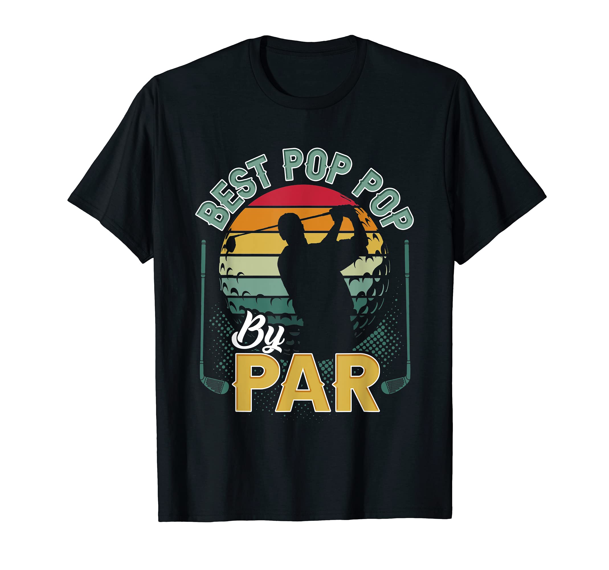 Vintage Golfing - Best Pop Pop By Par - Golfer Grandpa T-Shirt