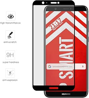 Tumundosmartphone Protector Cristal Templado Frontal Completo Negro para Huawei P Smart Vidrio