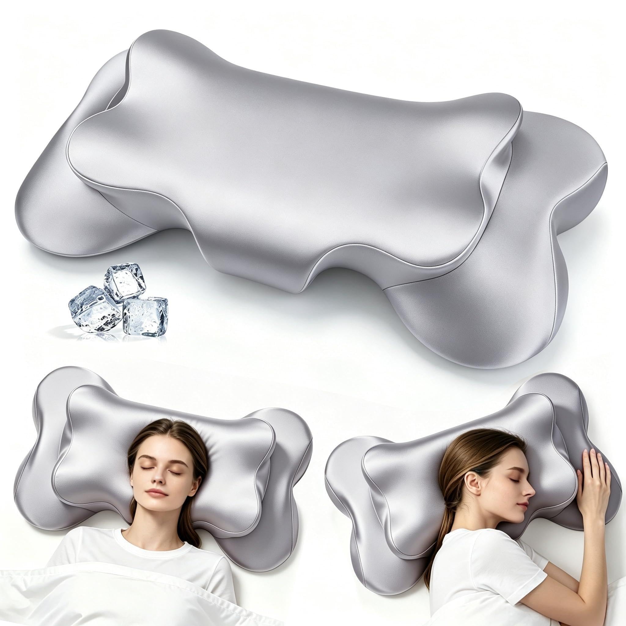 Dayme Memory Foam Pillow - Ergonomic Contour Neck Support Pillow, Portable