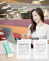 Vista 9 de Phomemo Impresora portátil - Impresora portátil inalámbrica para viajes, compatible con iOS y Android y laptop, mini impresora móvil Bluetooth