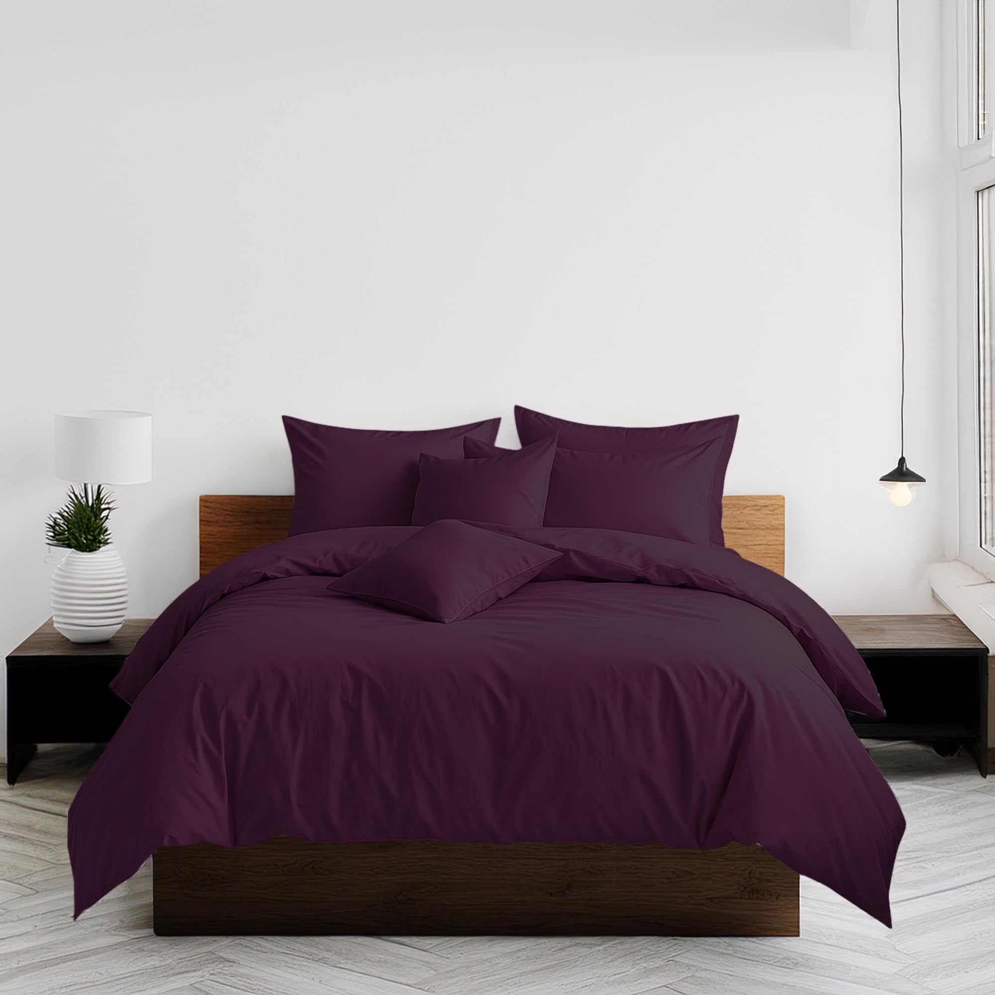 Home Sweet Home UK Plain Dyed Single Size Duvet Cover Sets Soft PolyCotton Duvet Cover Sets Single size With Button Closure Non-Iron Easy Care Bedding with Matching Pillowcase