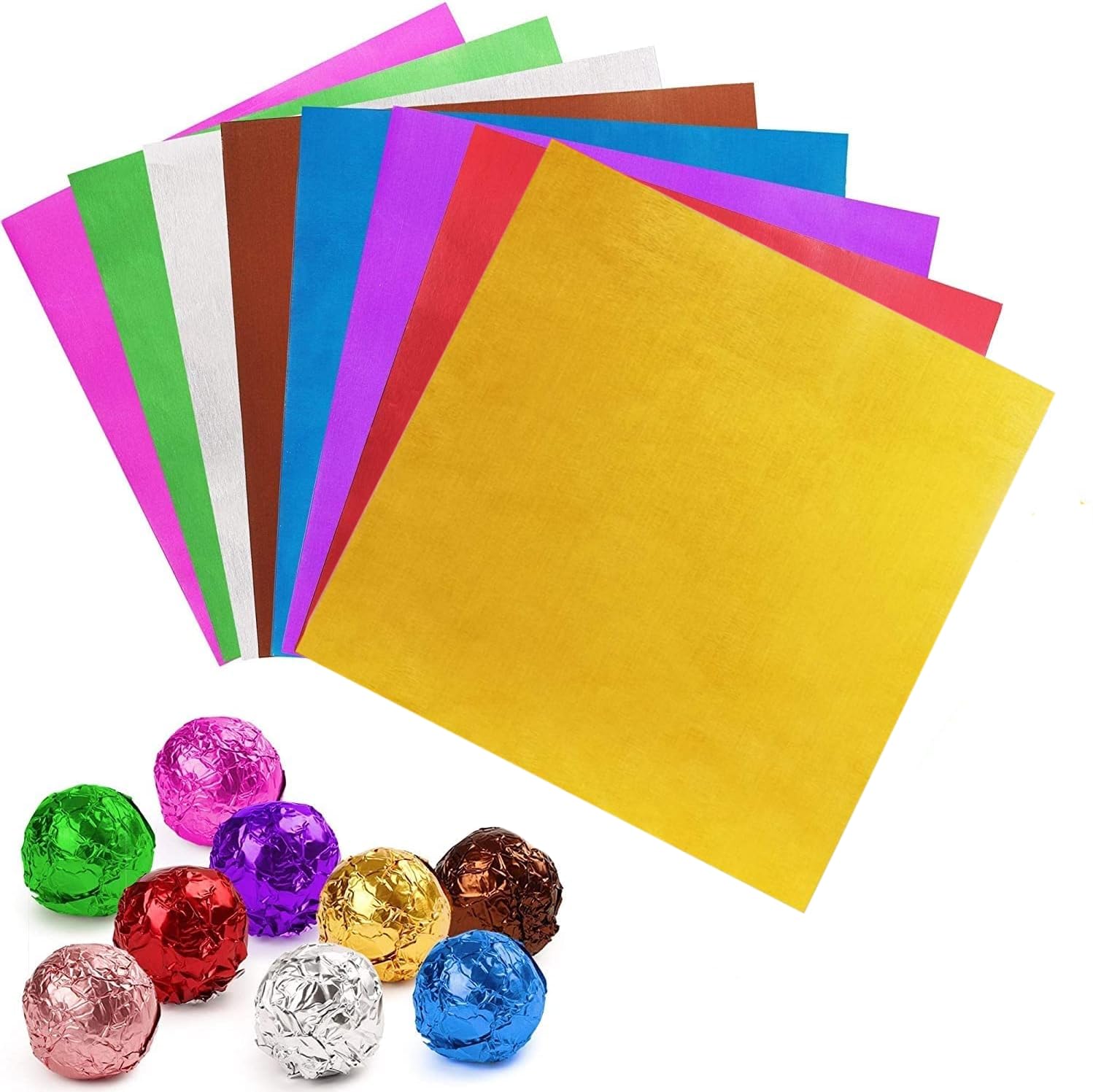Sourcing Map 200 Pirottini Per Caramelle, 15,2 X 15,2 Cm, Fogli Di Carta In 557250