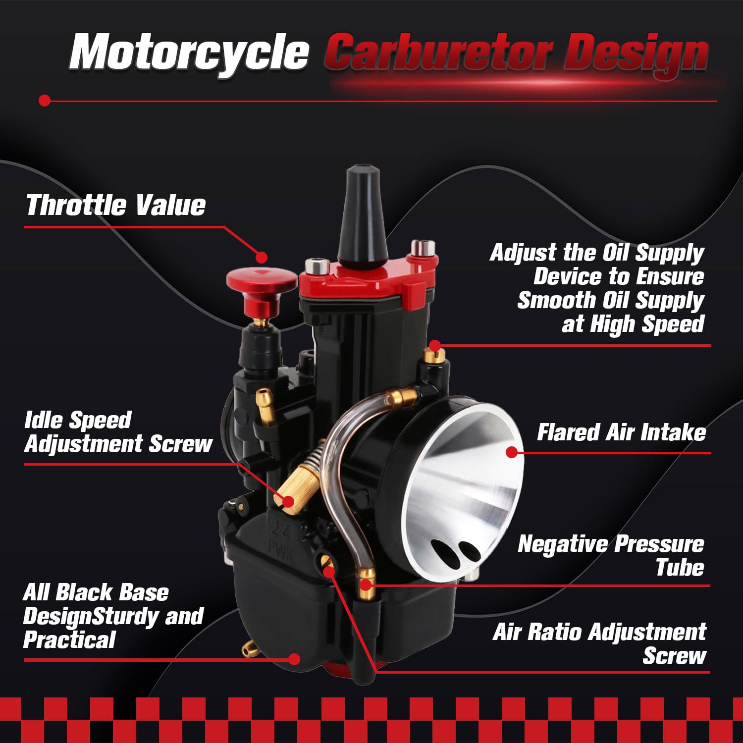 Carburateur Carb pour Mikuni Pit Dirt Bike Vm22 Pz26 26mm 110cc 125cc 140cc