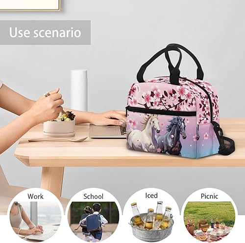 Vista 125 de doginthehole Bolsa de almuerzo portátil de teñido anudado azul, bolsa de almuerzo, organizador reutilizable, hielera para adultos, al aire libre