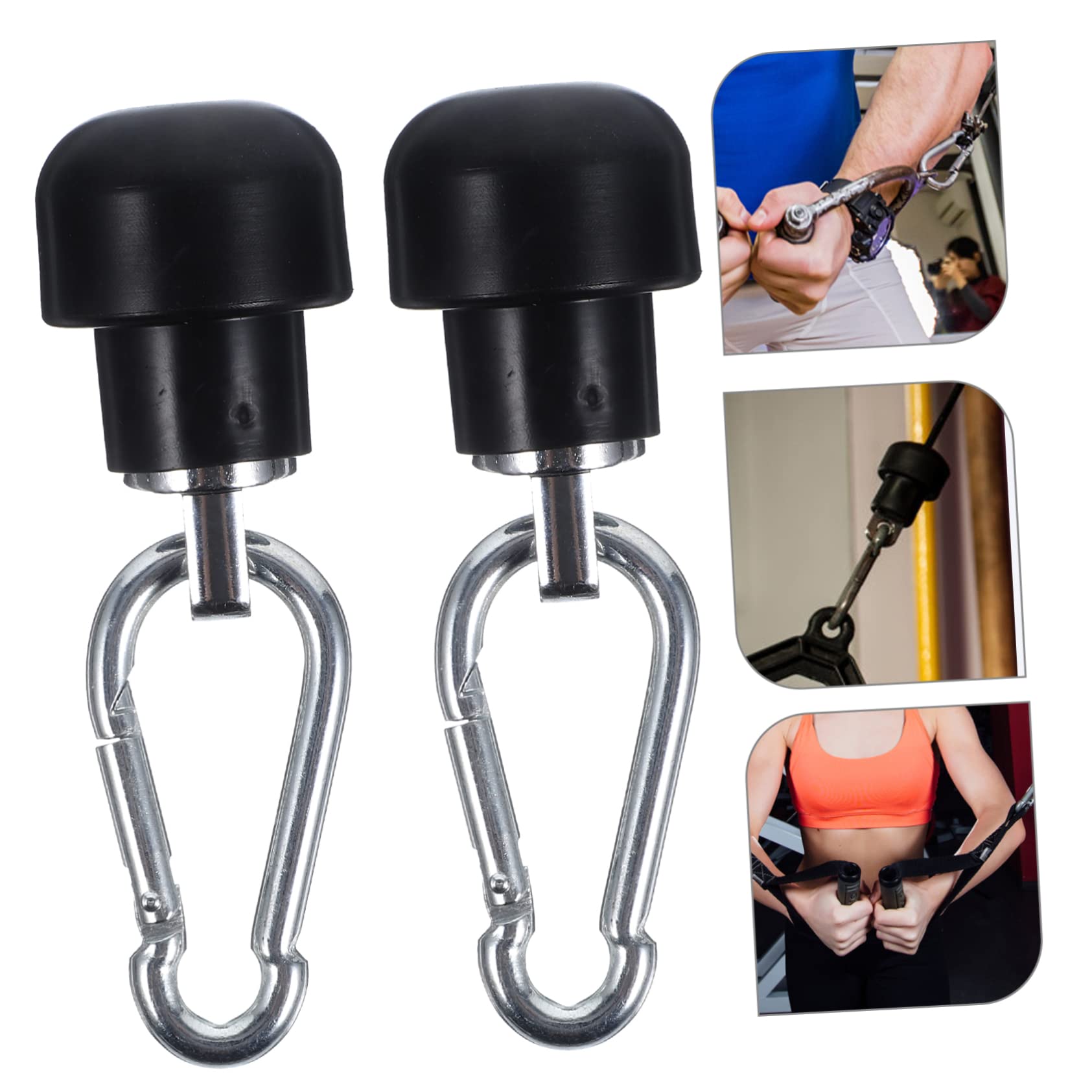 UKCOCO 2 Sets Mosquetón Accesorios para Máquina de Cable de Conexión a Prueba de Desgaste Seguro para Fitness Equipment Uso en Gimnasio