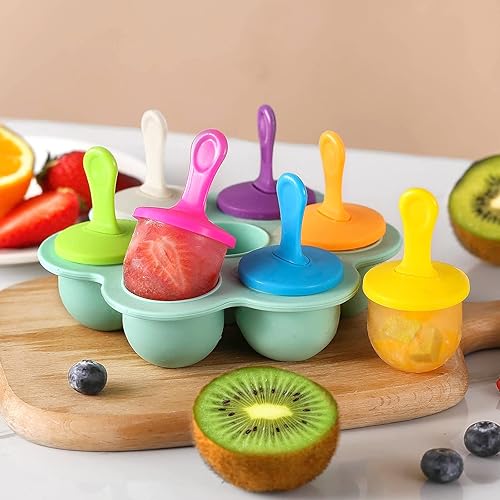 Miniatura 3 de JBYAMUS Moldes de silicona para paletas, moldes para paletas de hielo, contenedor de almacenamiento para alimentos caseros, moldes para helados para