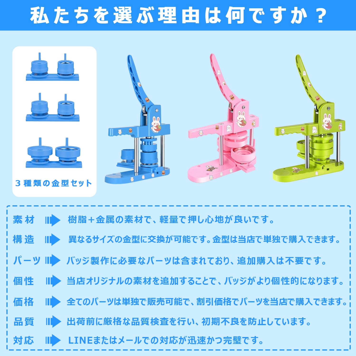 Amazon | 【600個のパーツ付き】【3種類の金型】缶バッジマシーン 缶  