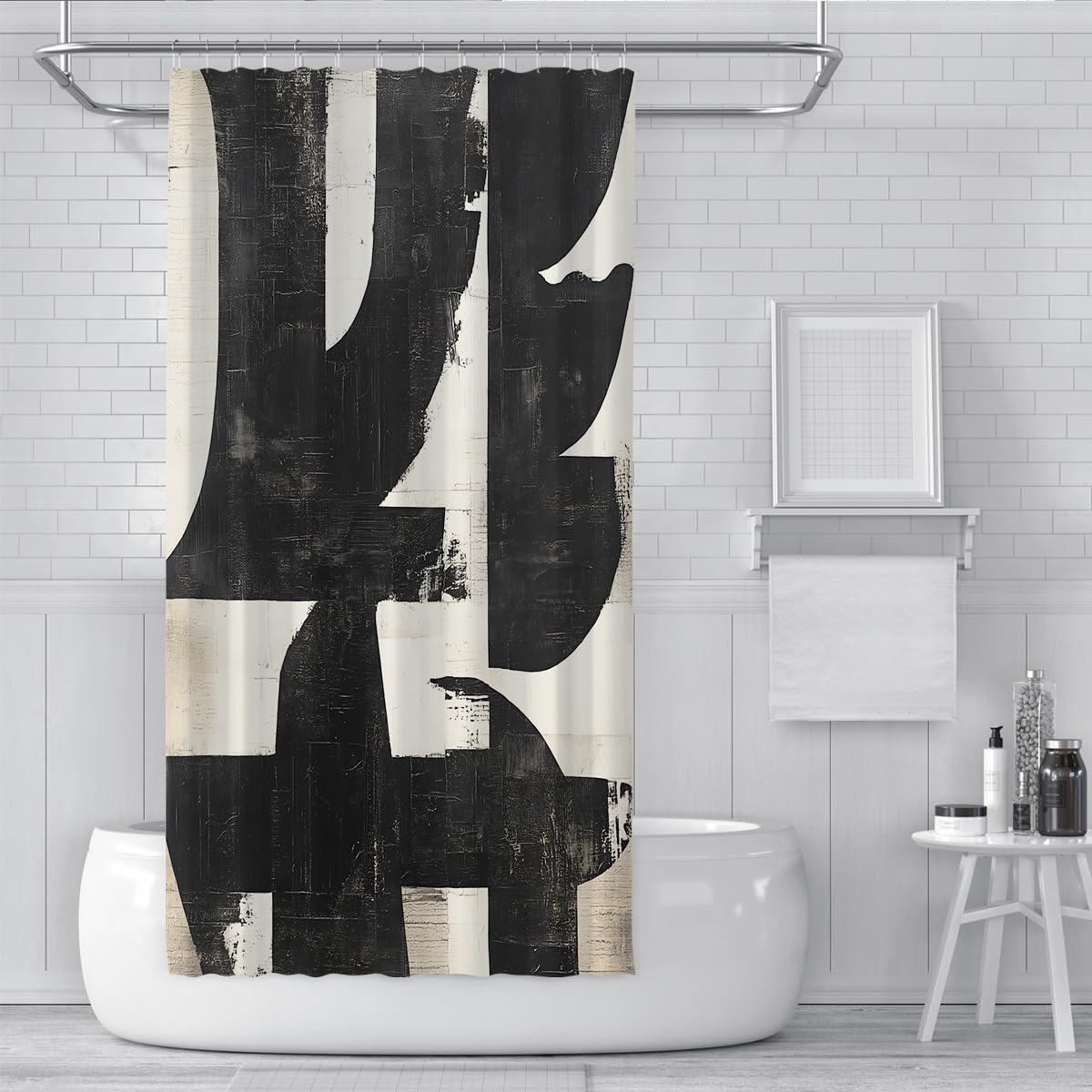 Rideau de douche de luxe drôle Moderne abstrait neutre 150x200cm