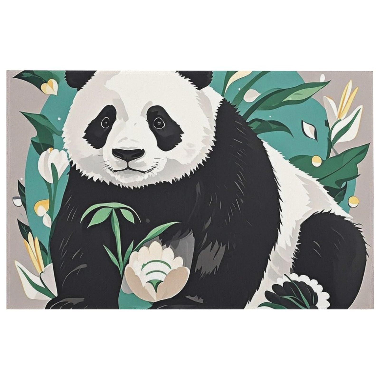 Tapis de sol antidérapant motif panda pour éviter les glissades dans l'entrée