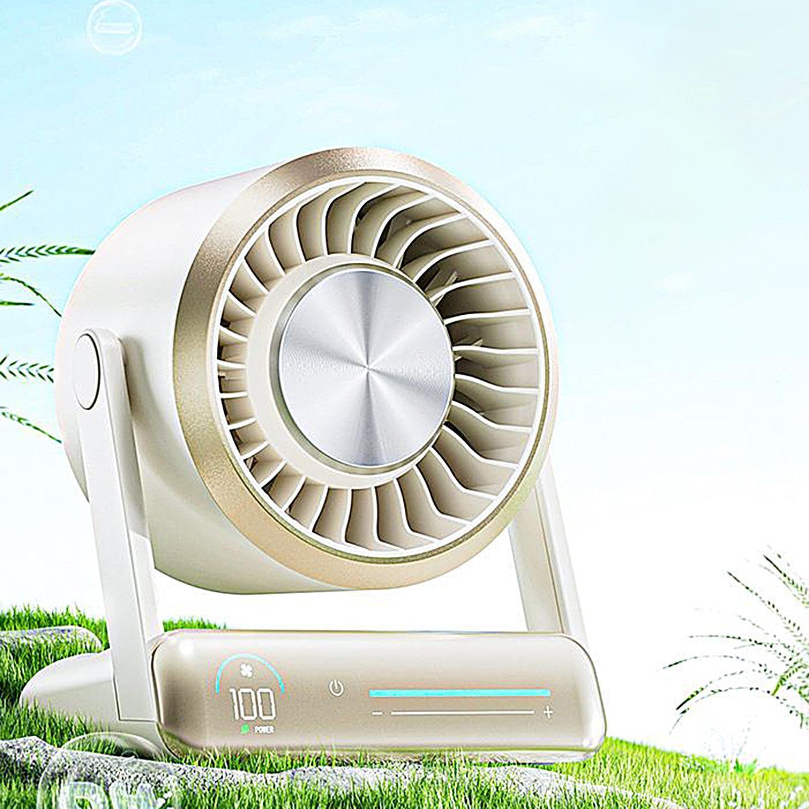 Ventilatore Da Scrivania 100 Velocità Silenzioso Ricaricabile Rinfrescante | Piccoli Ventilatori Per Camera E Ufficio Per Casa Cucina Scuola Dormitorio Campeggio Esterno Estate Spiaggia
