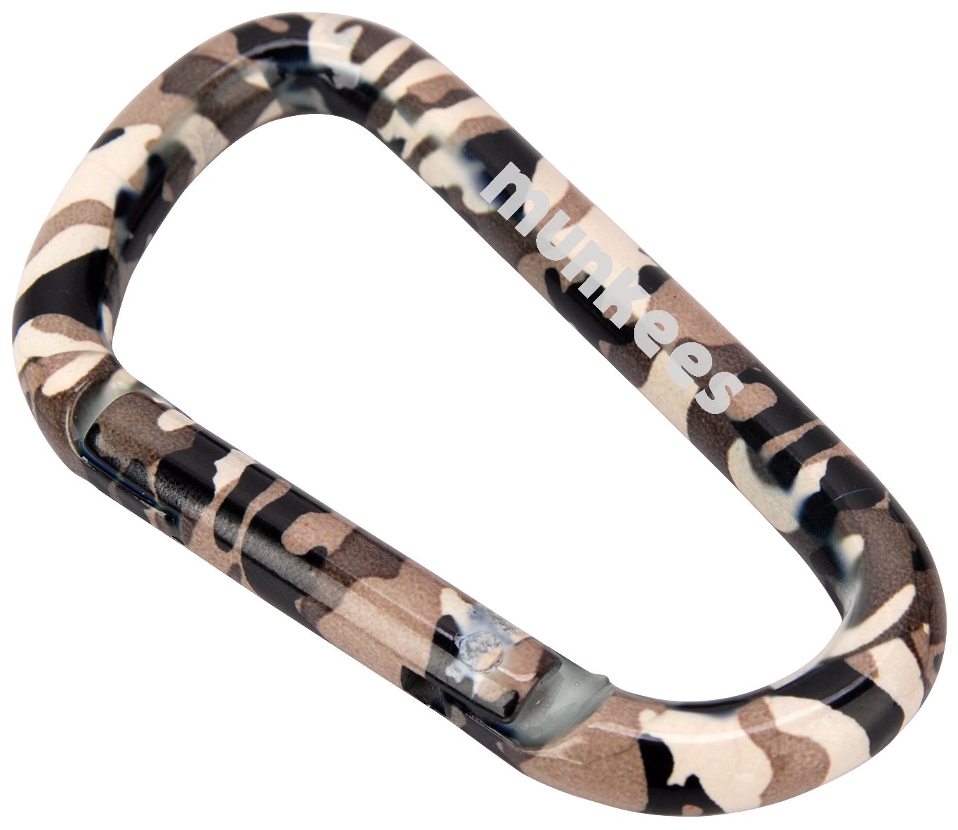 AceCamp Munkees 2.4” D-Shaped Carabiner, Small Aluminum Clip Buckle for Key Rings, Camping Hiking