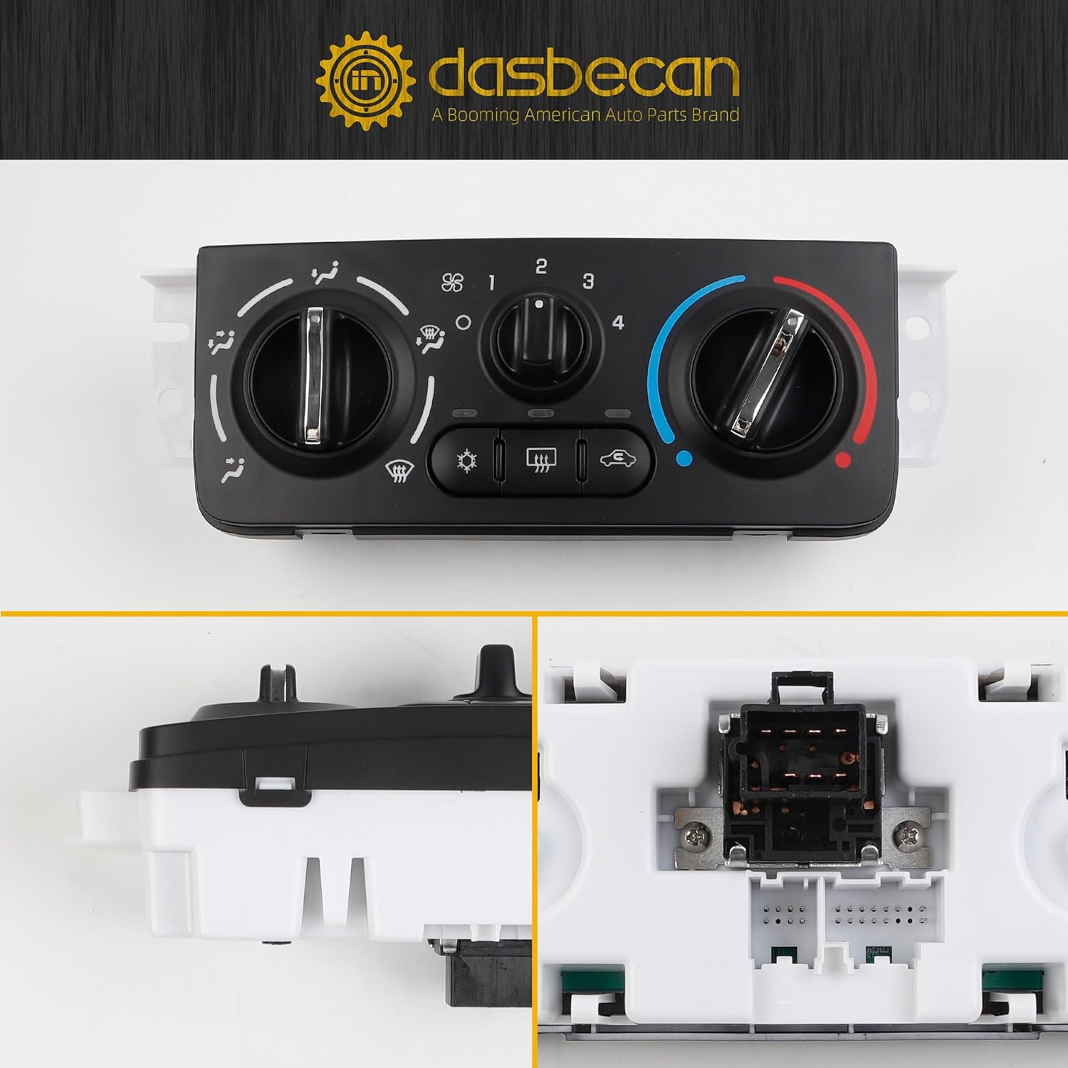 Dasbecan 599-141 A/C Climate Control Module Temperature Control Panel Compatible with Chevrolet Cobalt 2005 -2009 Pontiac G5 2007-2009 Replaces# 599141