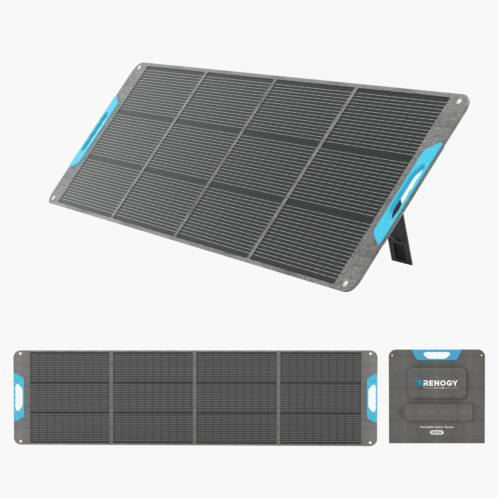 Renogy Panel słoneczny typu N, składany, 200 W, 25% wysokiej wydajności, przenośny moduł solarny, IP65, 6,3 kg, składany panel słoneczny do stacji zasilania, RV, na kemping, Off Grid, do kampera, na