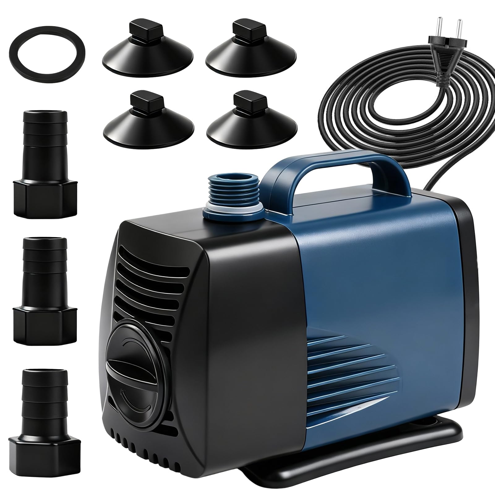 Nikou Mini Bomba Sumergible, Bomba de Agua Compacta y Silenciosa de 85 W, 5000 l/h para Estanque, Bombas de Filtrado, Transportadora para Uso Tanto en Agua Como en Tierra