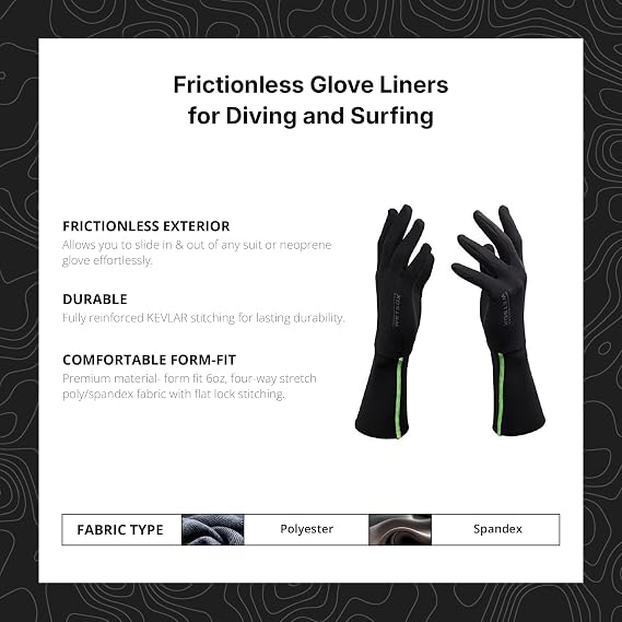 Wetsox Frictionless Wetsuit Glove Liners | Get In/Out Wetsuits and Accessories | Waterproof, Flexible, Lightweight