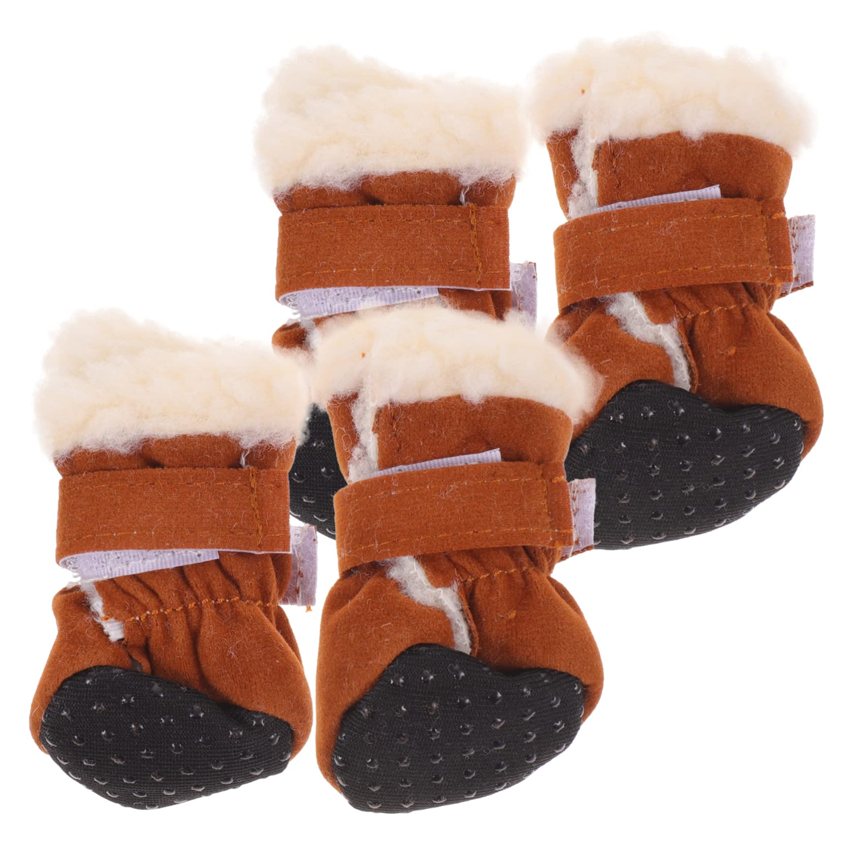 4piezas Botas De Perro Impermeables y Antideslizantes Calcetines para Mascotas Diseño Cálidas y Suaves para Invierno y Actividades Al Aire