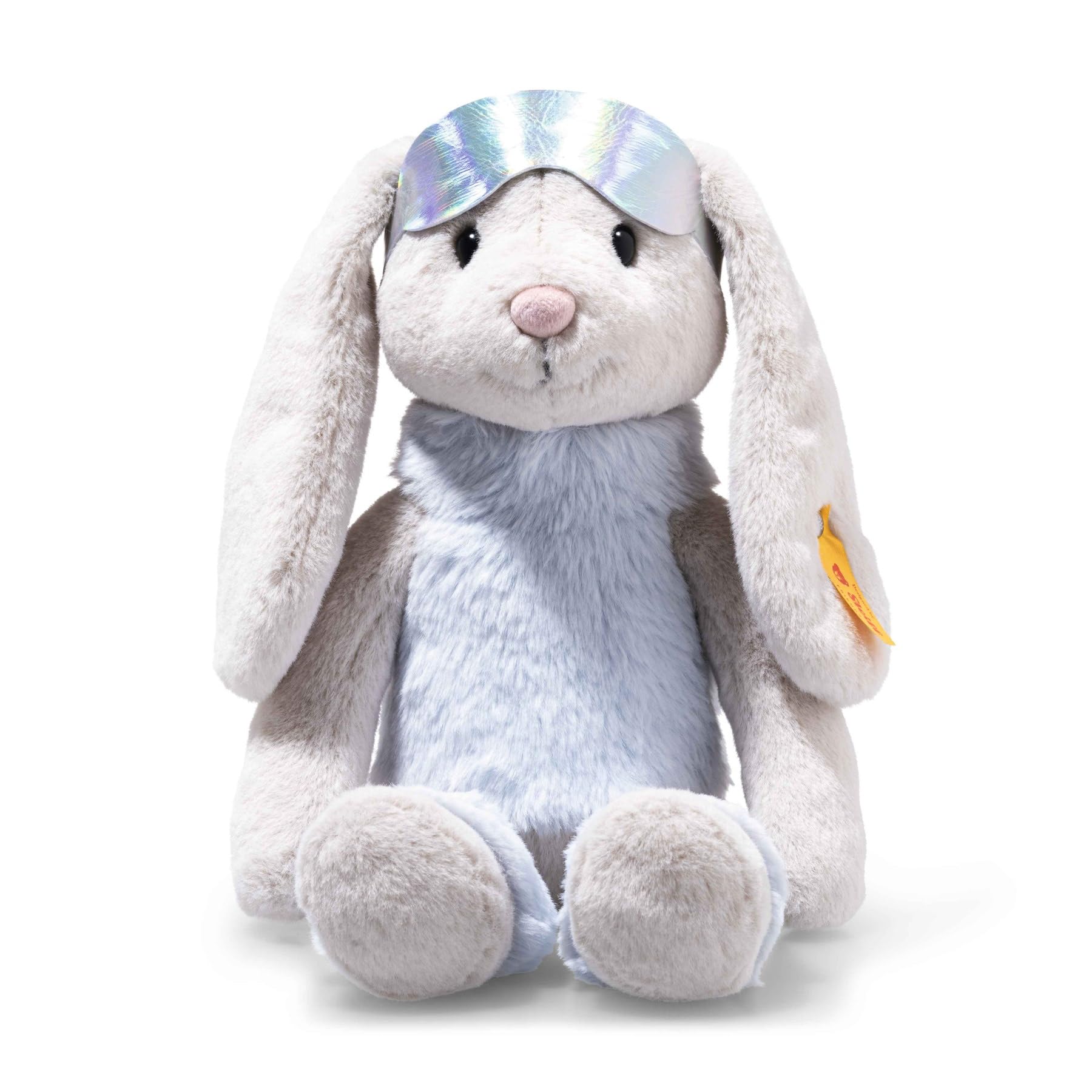 Steiff Hoppie Rabbit Skier 31 cm Colourful Plush Toy with Floppy Ears, Fluffy Stuffed Toy in Ski Outfit for Cuddling and Playing, Cuddly Toy for Girls and Boys, Machine Washable
