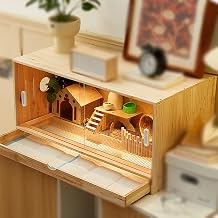 FORRTY Small Animal Breeding Cage, Clear Cage, Clear Cage, Hamster Cage, Clear Pet Cage, Pet House, Clear Acrylic Hamster Cage, Clear Acrylic Golden Bear Hedgehog, Chicken Special Solid Wood Rearing