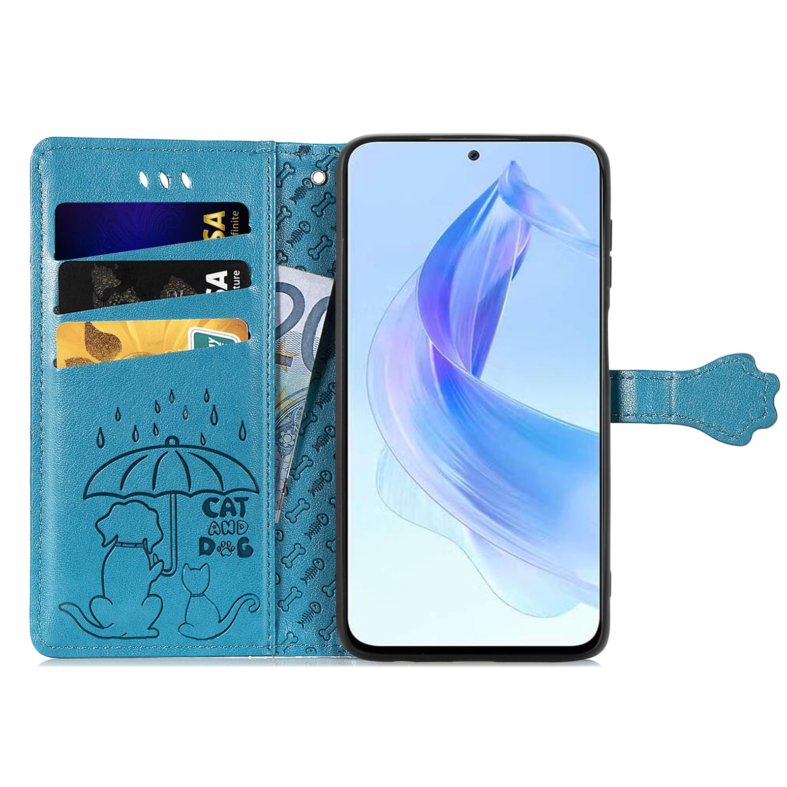 Cover per Honor 90 Lite / Honor X50i 5G, Flip Caso in PU Pelle Premium Portafoglio Case