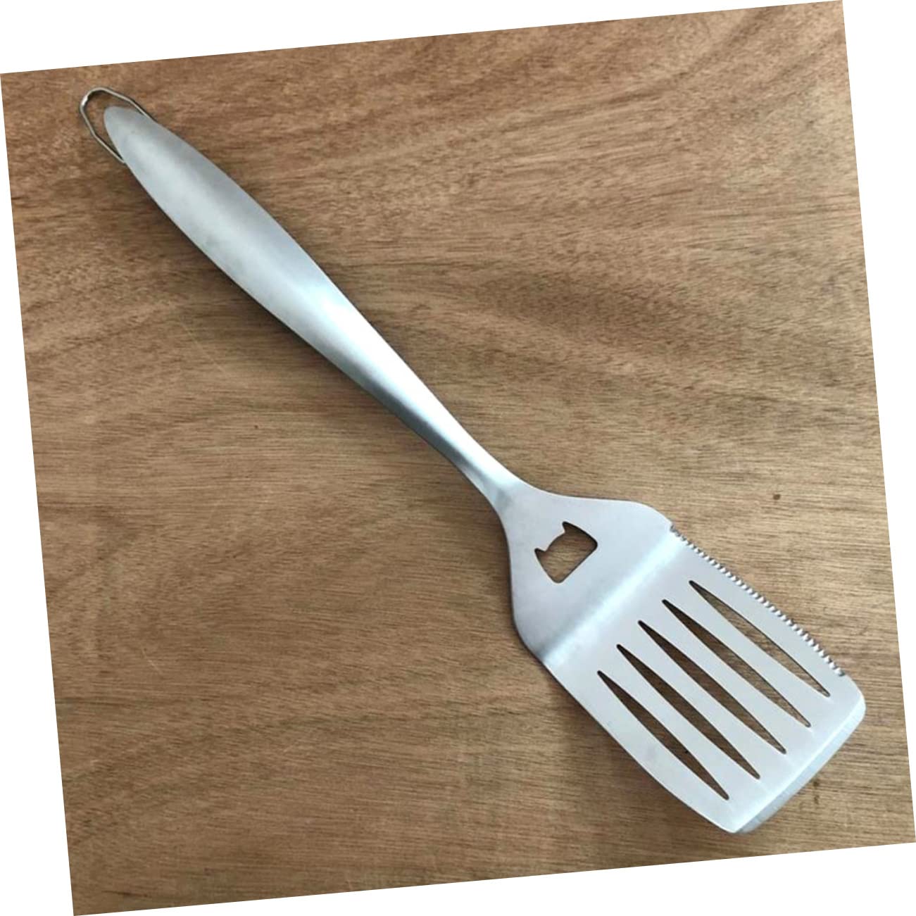 Set Utensili Barbecue in Acciaio Inox, Portatile Argento
